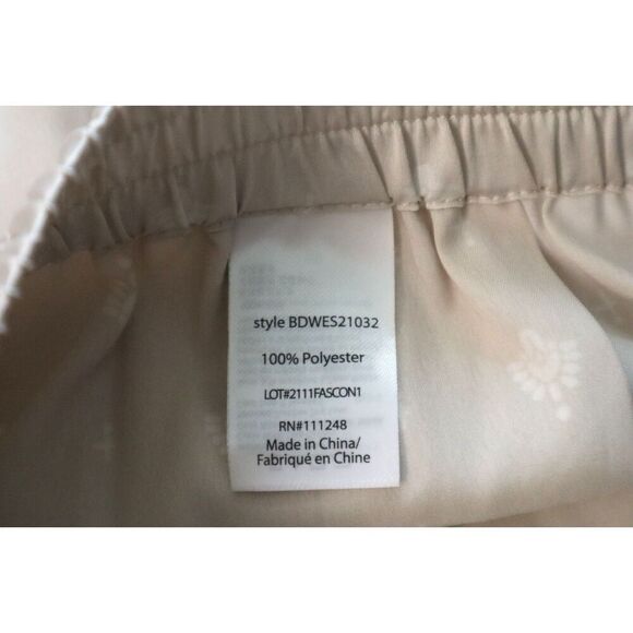 Barefoot Dreams Women Sz M Stone Scattered Paisleys Washed Satin Wide Leg Pants - Picture 6 of 10